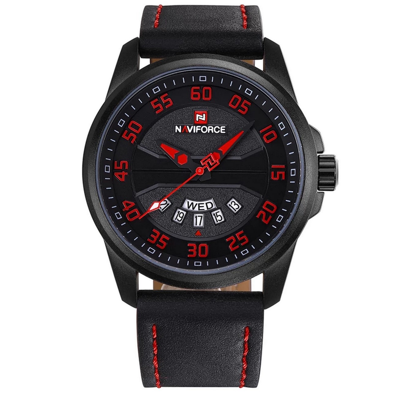 Reloj Naviforce Original Nf 9124 Cuero Hombre + Estuche